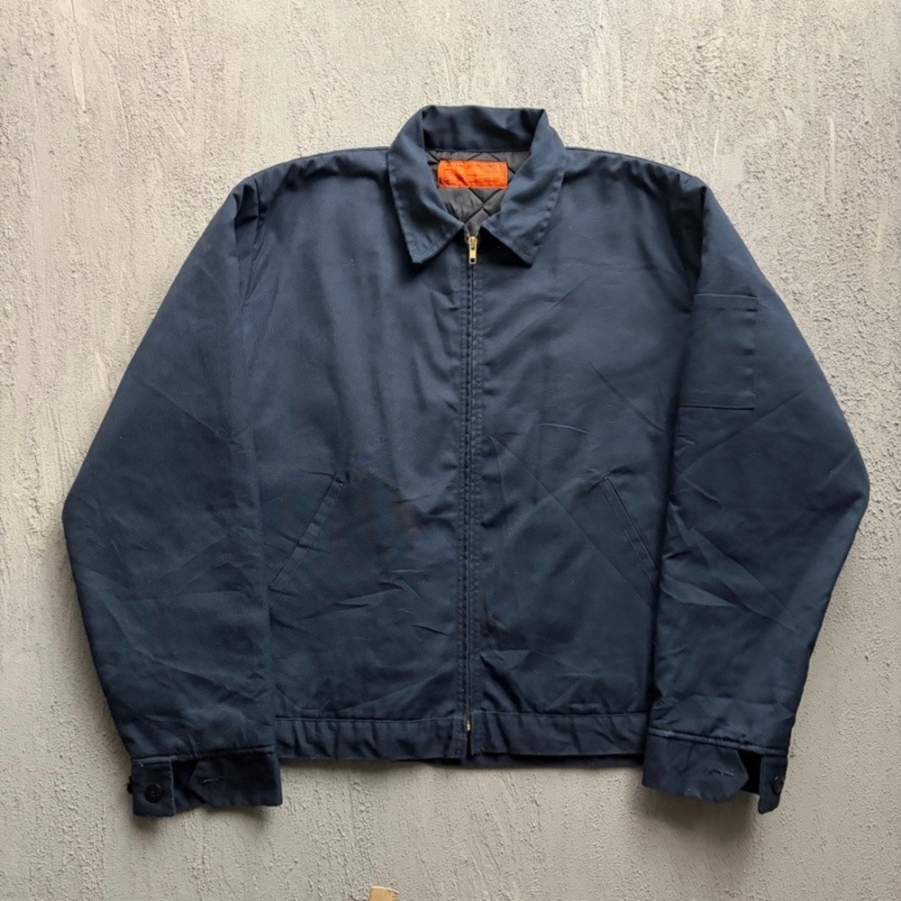 Vintage Work Jacket XL Blue 1990s Quilt Lined Universal Overall Company